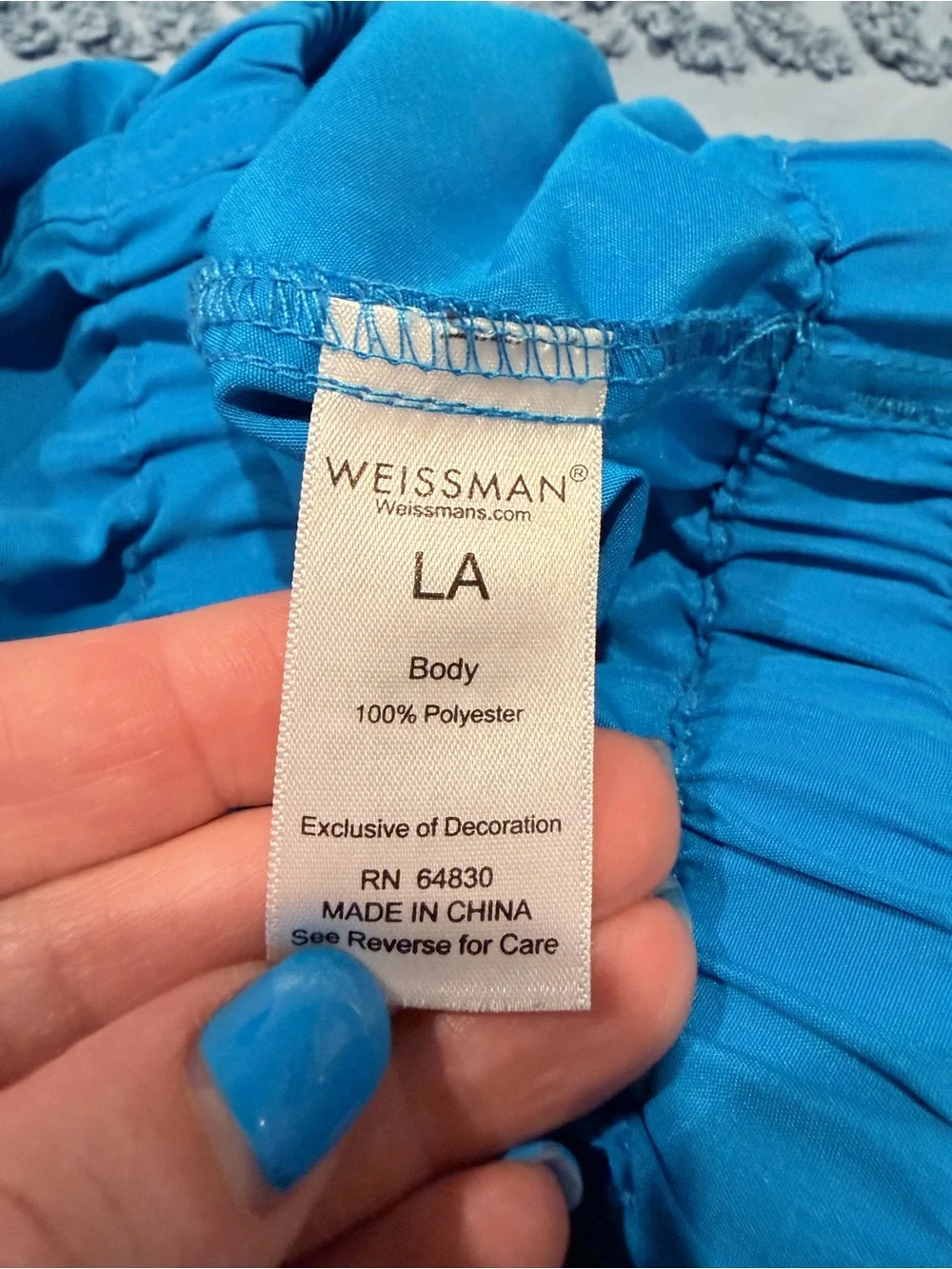 Weissman Peacock Blue Low Rise Cargo Dance Pants Adult Large LA